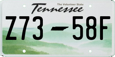 TN license plate Z7358F