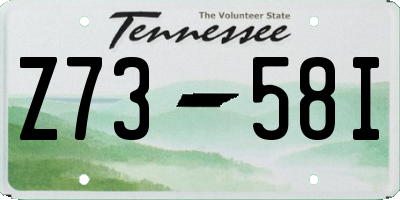 TN license plate Z7358I