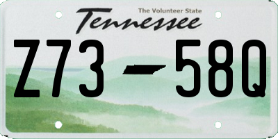 TN license plate Z7358Q