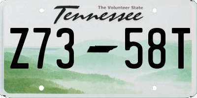 TN license plate Z7358T