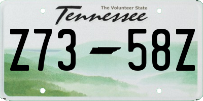 TN license plate Z7358Z