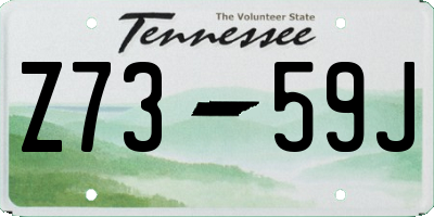 TN license plate Z7359J