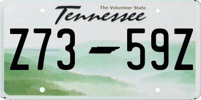 TN license plate Z7359Z