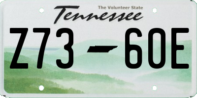 TN license plate Z7360E