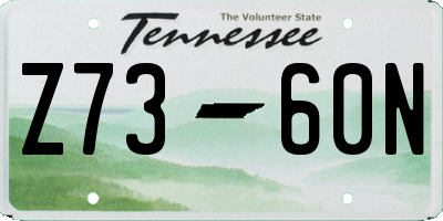 TN license plate Z7360N