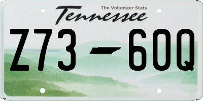 TN license plate Z7360Q