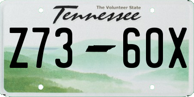 TN license plate Z7360X