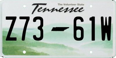 TN license plate Z7361W