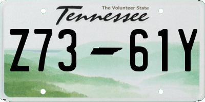 TN license plate Z7361Y