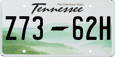 TN license plate Z7362H