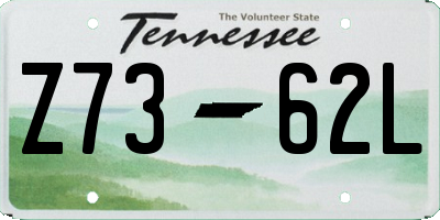 TN license plate Z7362L