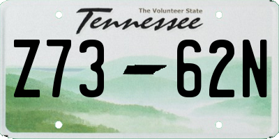 TN license plate Z7362N