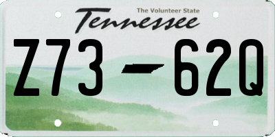 TN license plate Z7362Q