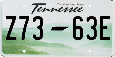 TN license plate Z7363E