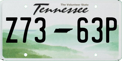 TN license plate Z7363P