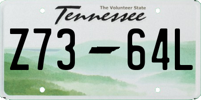TN license plate Z7364L