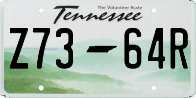 TN license plate Z7364R