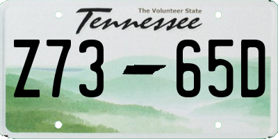 TN license plate Z7365D