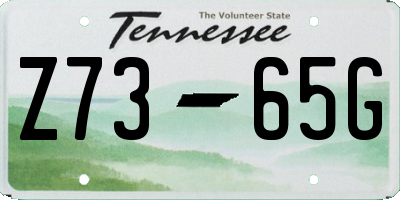 TN license plate Z7365G