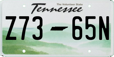TN license plate Z7365N