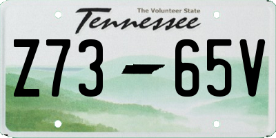 TN license plate Z7365V
