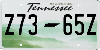 TN license plate Z7365Z