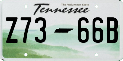 TN license plate Z7366B