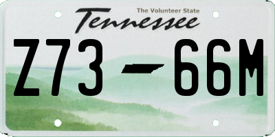 TN license plate Z7366M