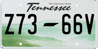 TN license plate Z7366V