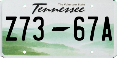TN license plate Z7367A