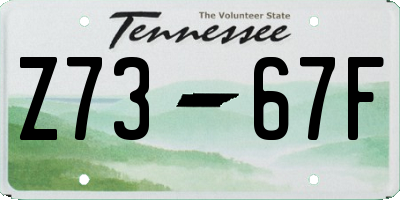 TN license plate Z7367F