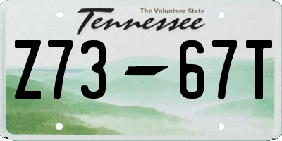 TN license plate Z7367T