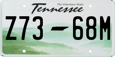 TN license plate Z7368M