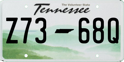 TN license plate Z7368Q