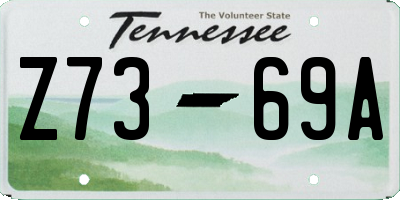TN license plate Z7369A