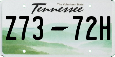 TN license plate Z7372H