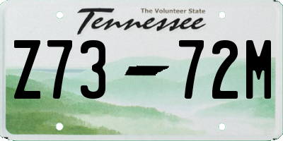 TN license plate Z7372M