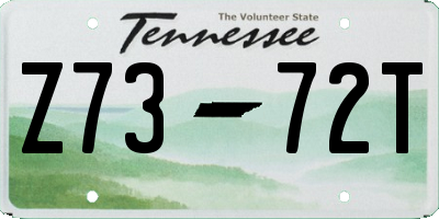 TN license plate Z7372T