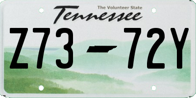 TN license plate Z7372Y