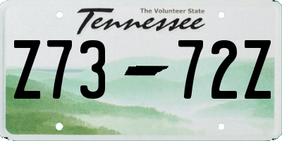 TN license plate Z7372Z