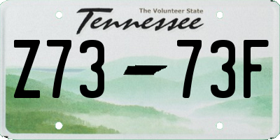 TN license plate Z7373F