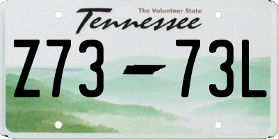 TN license plate Z7373L