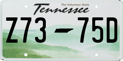 TN license plate Z7375D