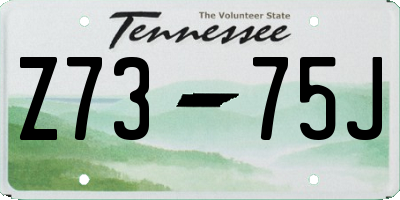 TN license plate Z7375J
