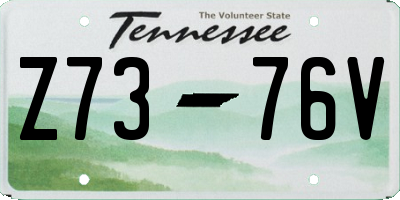 TN license plate Z7376V