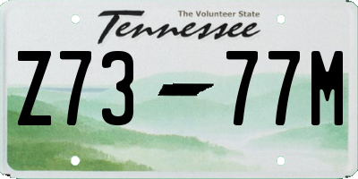 TN license plate Z7377M