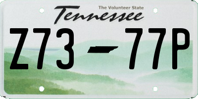 TN license plate Z7377P