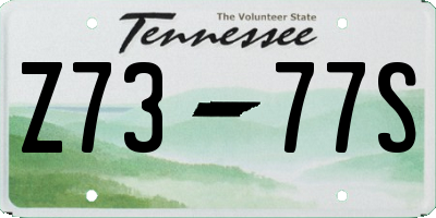 TN license plate Z7377S