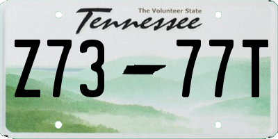 TN license plate Z7377T