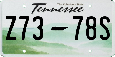TN license plate Z7378S